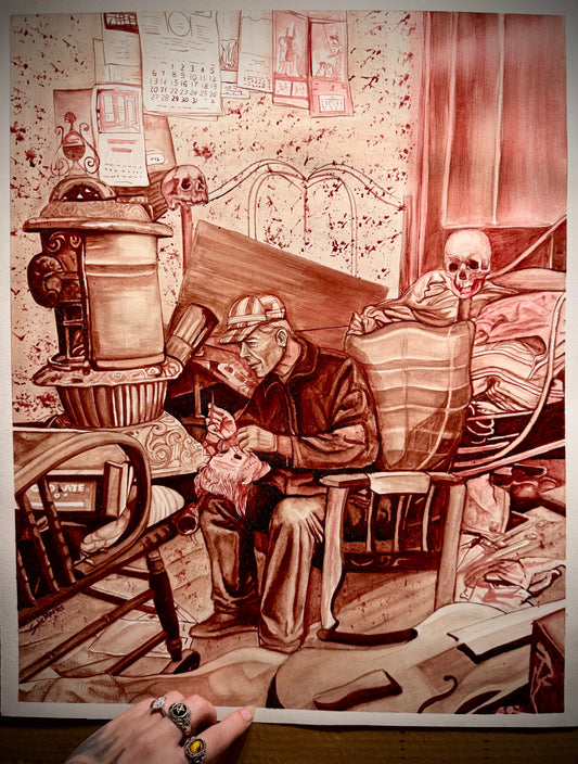 Ed Gein Human Blood Painting