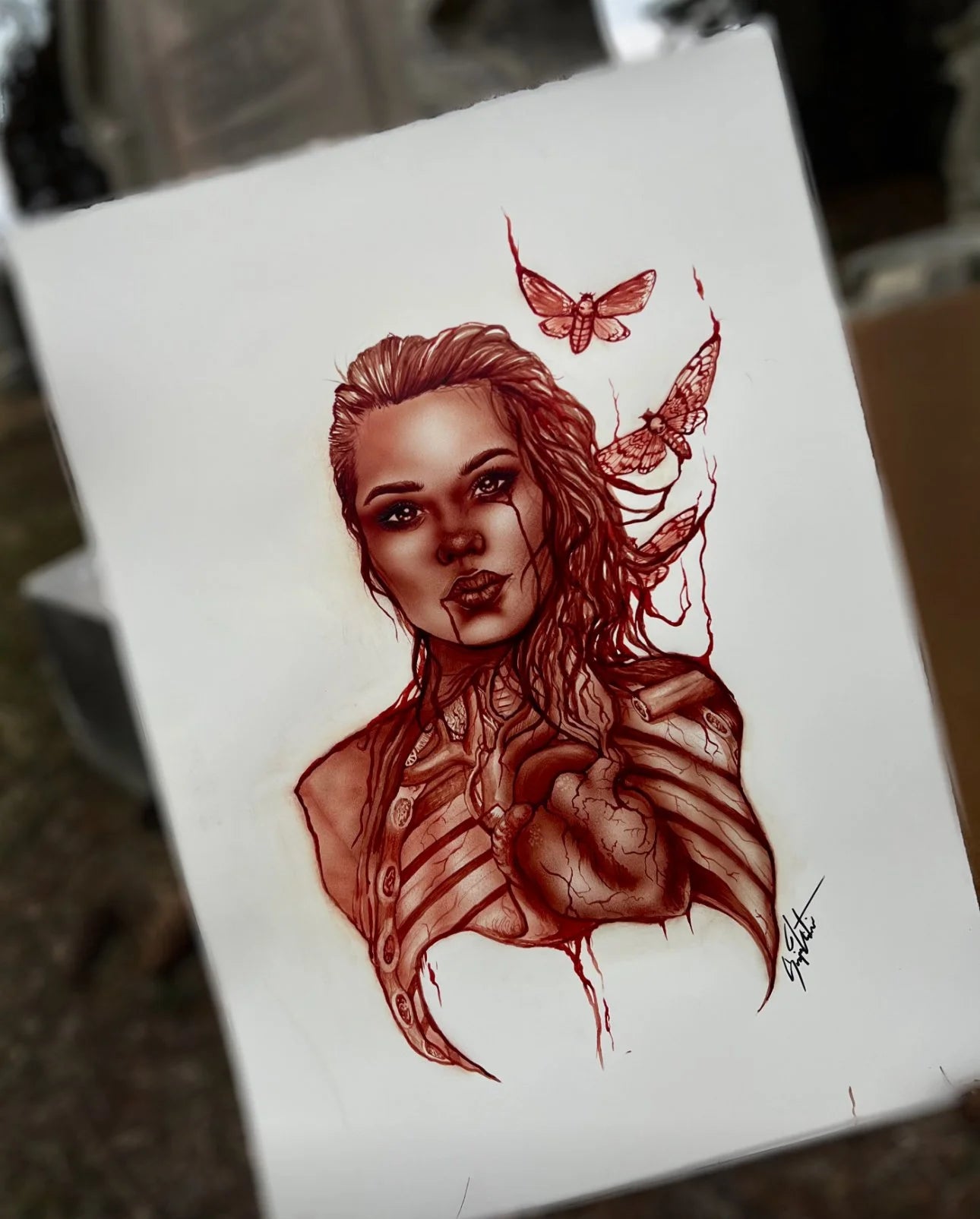Sophie Mae Vee Human Blood Painting