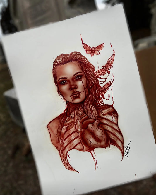 Sophie Mae Vee Human Blood Painting