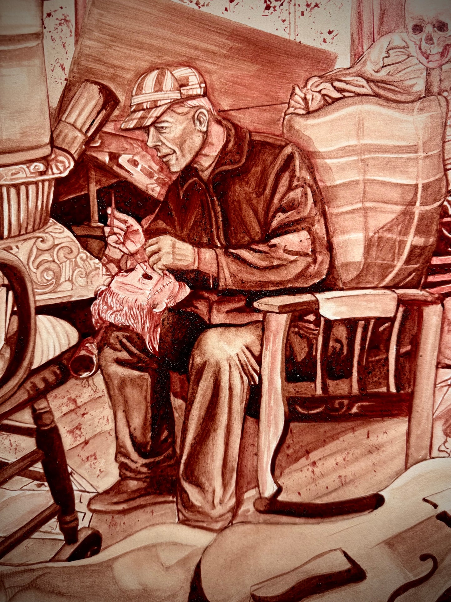 Ed Gein Human Blood Painting